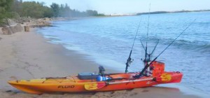 bamba kayak on the beach
